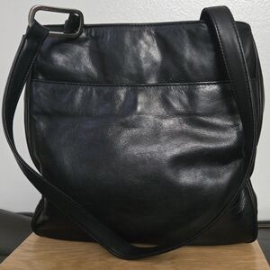 NINE WEST, Black Leather Shoulder Bag
